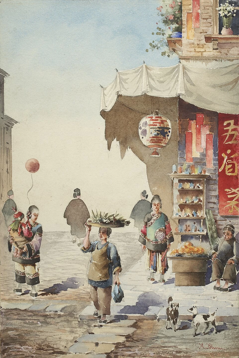 Scena di strada cinese, dopo il 1890 - Princeton University Art Museum